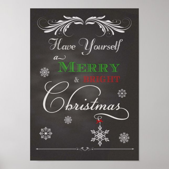 Chalkboard-Have You yourself a Merry & Bright Chri Poster (Vorne)