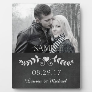 Chalkboard Heart Wedding Foto Keepake Plaque Fotoplatte