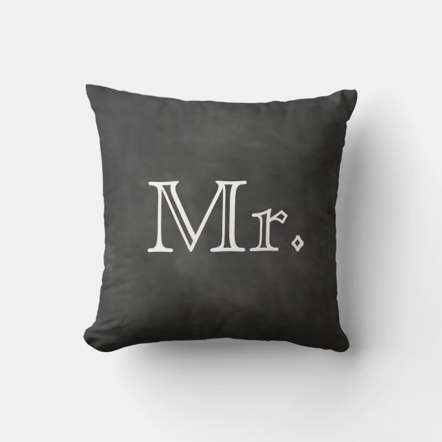 Chalkboard Herr Pillow Kissen (Vorderseite)