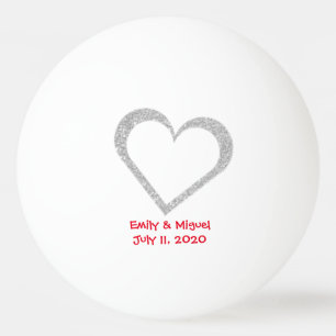 Chalkboard Herz Gastgeschenk Hochzeit Ping Pong Ba Tischtennisball