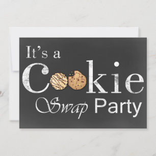 Chalkboard Holiday Cookie Swap-Party Einladung