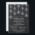 Chalkboard Holiday Party Einladung<br><div class="desc">Schneeflocken im Chalkboard,  Abendessen im Urlaub,  Einladung zur Weihnachtsfeier</div>