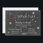 Chalkboard Holiday Party Einladung<br><div class="desc">Chalkboard oh was Spaß! Cocktails,  Weihnachtsfeier Einladung</div>