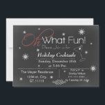 Chalkboard Holiday Party Einladung<br><div class="desc">Chalkboard oh was Spaß! Cocktails, Weihnachtsfeier Einladung</div>