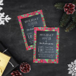 Chalkboard Holiday Quilt Party Einladung<br><div class="desc">Diese lässige,  schicke Einladung ist perfekt für jeden Anlass. Jedes Element ist vollständig anpassbar,  um genau zu sagen,  was Sie gewollt haben. Ideal für ein Weihnachtsfest,  eine Feier zum Feiern,  eine Geschenkbörse oder einen Festtagstee.</div>