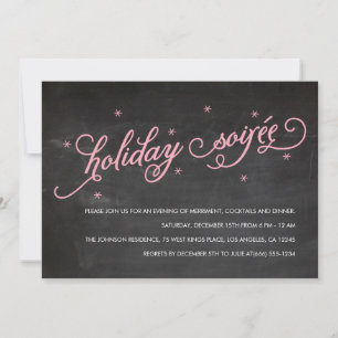 Chalkboard Holiday Soirée Weihnachtsfest Party Ein Einladung