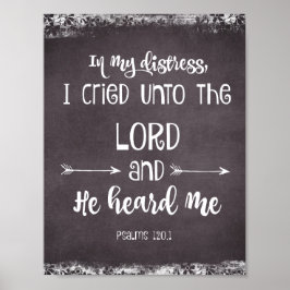 Chalkboard: Inspirationssalms Bible Verse Poster
