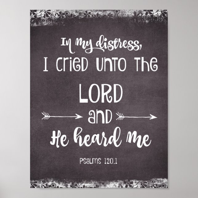 Chalkboard: Inspirationssalms Bible Verse Poster (Vorne)