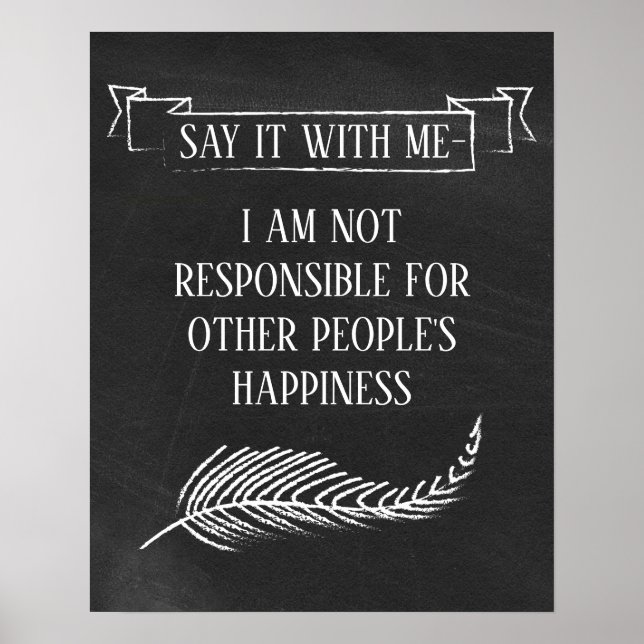Chalkboard, inspirierendes Zitat Poster (Vorne)