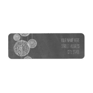 Chalkboard Inspiriert Globales Adressetikett