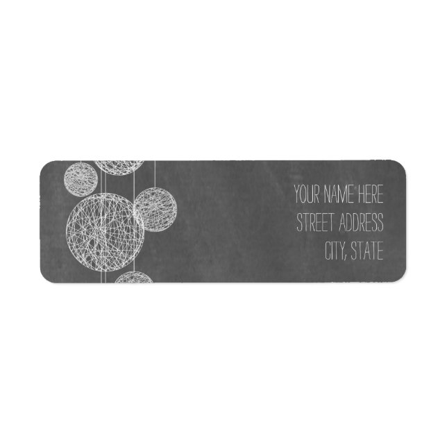 Chalkboard Inspiriert Globales Adressetikett (Vorne)