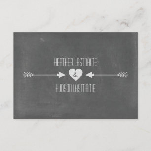 Chalkboard Inspiriert White Arrows Wedding R.S.V.P RSVP Karte