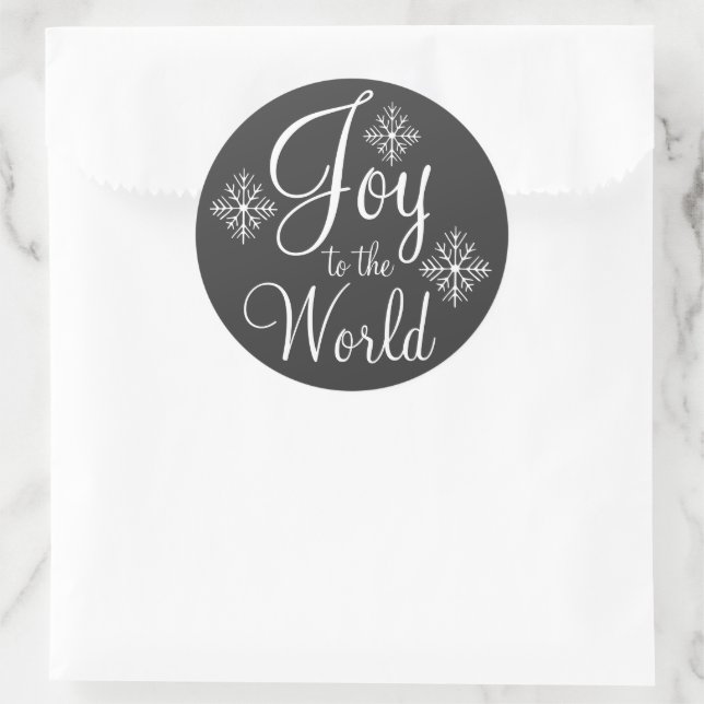 Chalkboard Joy to the World Stickers (Tasche)