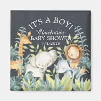 Chalkboard Jungle Animals Baby Dusche Gefallen Mag