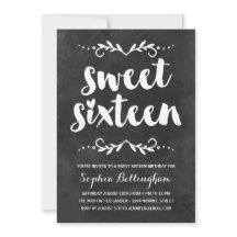 Chalkboard-Kalligrafie | Sweet 16 Geburtstag