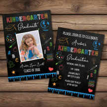 Chalkboard Kindergarten Abschluss Foto