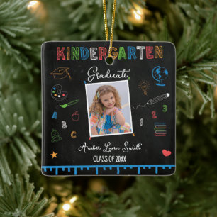 Chalkboard Kindergarten Graduation Ornement