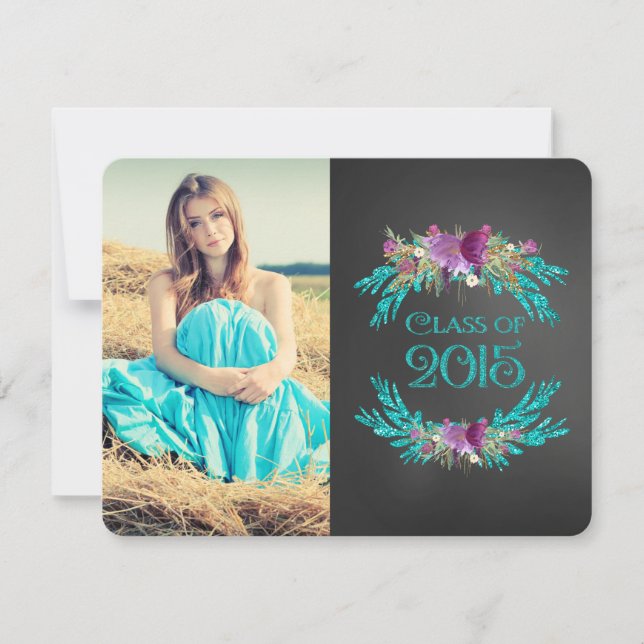 Chalkboard-Klasse des Abschlusses 2015 Einladung (Vorderseite)