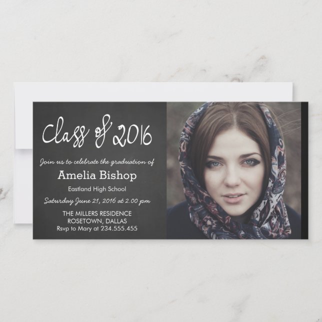 Chalkboard-Klasse des handgeschriebenen Abschlusse (Vorderseite)