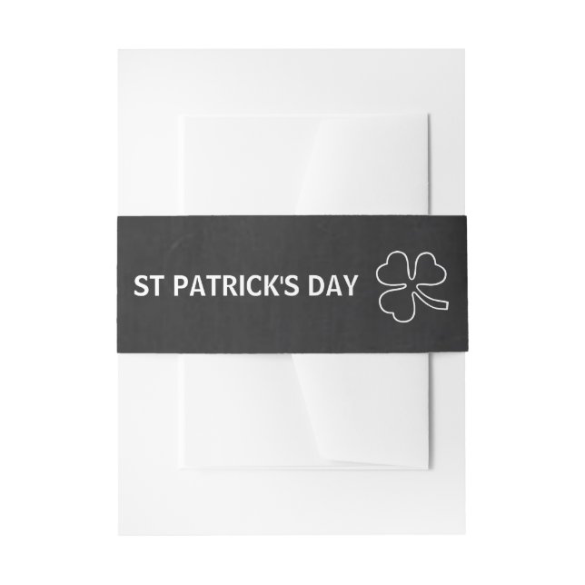 Chalkboard-Kleeblatt, St Patrick's Day Einladungsbanderole (Vorderseite Beispiel)