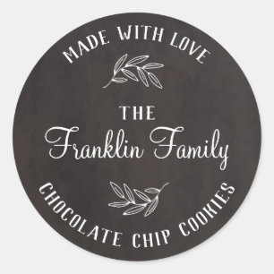 Chalkboard Label mit elegantem Grüngeschenk Runder Aufkleber