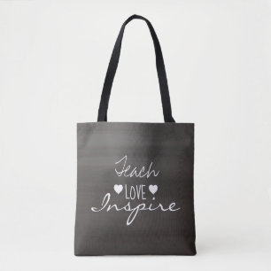 Chalkboard-Lehrer Inspiration-Quote-Typografie Tasche