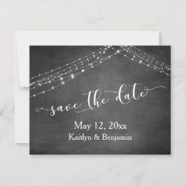Chalkboard Light Strings Kalligraphie Save the Dat Date