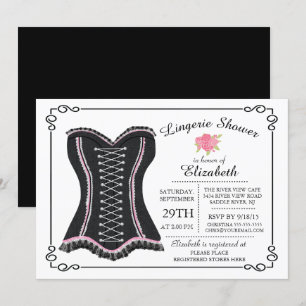 Chalkboard Lingerie Bridal Dusche Einladung