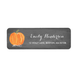 Chalkboard Little Pumpkin Address Label