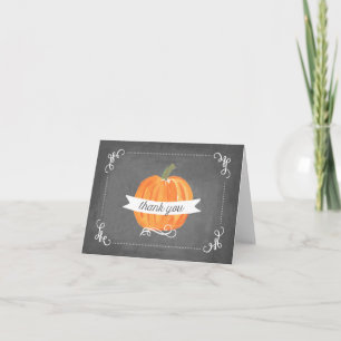 Chalkboard Little Pumpkin Vielen Dank Dankeskarte