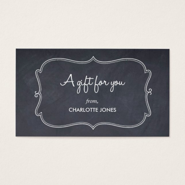 Chalkboard Look Custom Gift Tags (Vorderseite)