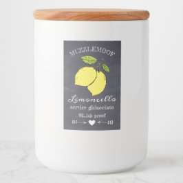 Chalkboard Look Limoncello Petit Étiquette bouteil