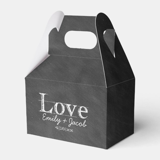 Chalkboard Love Ballotins de mariage personnalisés (Verso)