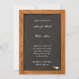 Chalkboard Love Bird Hochzeit Einladung