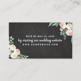 Chalkboard lumières de chaîne mariage RSVP carte s