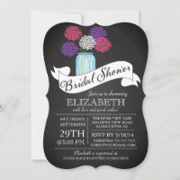 Chalkboard Mason Jar Bridal Dusche Einladung