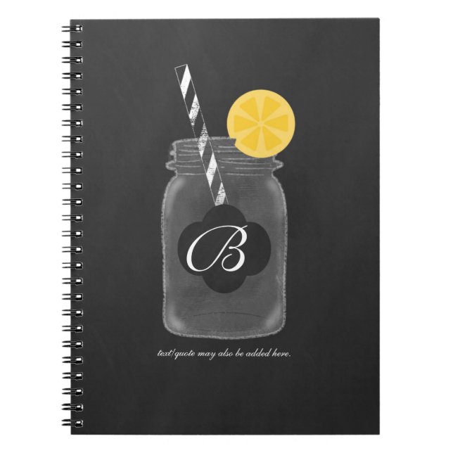 Chalkboard Mason Jar Custom Chalk Notebook Journal Notizblock (Vorderseite)
