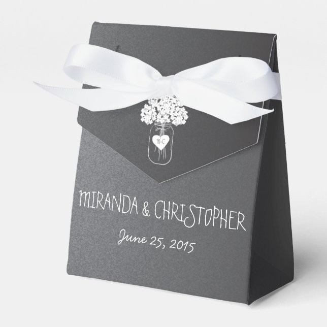 Chalkboard Mason Jar Floral Personalisiert Gevor B Geschenkschachtel (Vorderseite)