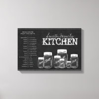 Chalkboard Mason Jars Küche Leinwand
