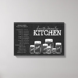 Chalkboard Mason Jars Küche Leinwand