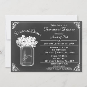 Chalkboard Mason Jars Wedding Probe lädt ein Einladung