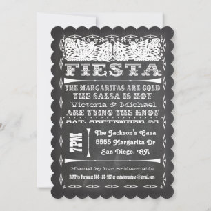 Chalkboard Mexicanisches Fiesta Probe Dinner Einladung