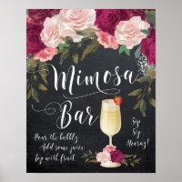 Chalkboard Mimosa Bar signieren Bordeaux