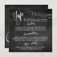 Chalkboard mit/ Light Strings, Hochzeitungs-Info-S