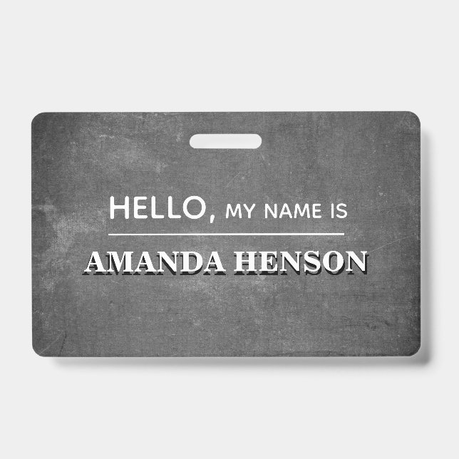 Chalkboard Modern Mein Name ist Ausweis (Front)
