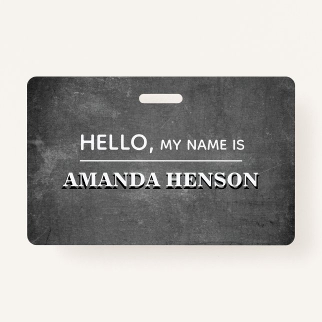 Chalkboard Modern Mein Name ist Ausweis (Vorderseite)