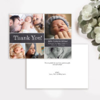 Chalkboard Modern Photos Baby Shower Thank you