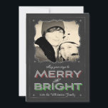 Chalkboard Mögen Ihre Tage fröhlich hell Weihnacht Feiertagskarte<br><div class="desc">Chalkboard Möge deine Tage fröhlich helle Weihnachts-Fotokarte sein.</div>