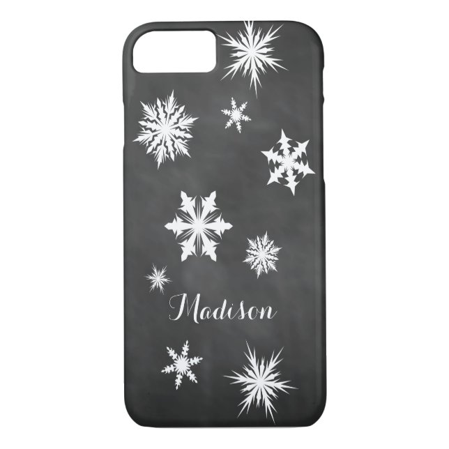 Chalkboard Monogram iPhone 7 Coque (Dos)