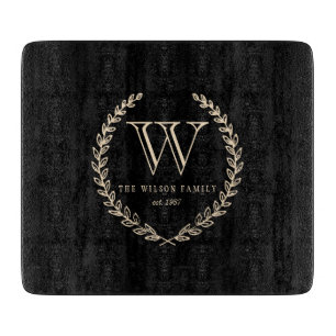 Chalkboard Monogram Schneidebrett